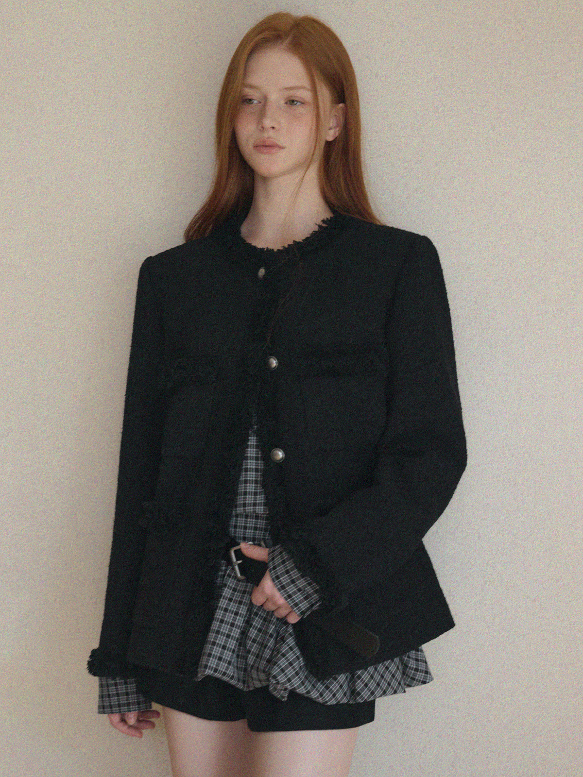 Roer Pocket Fringe Tweed Jacket