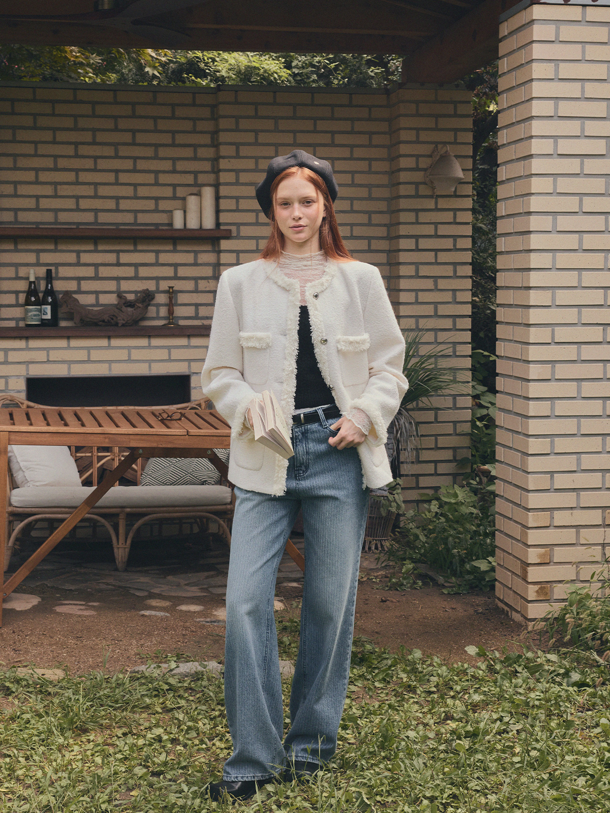 Roer Pocket Fringe Tweed Jacket