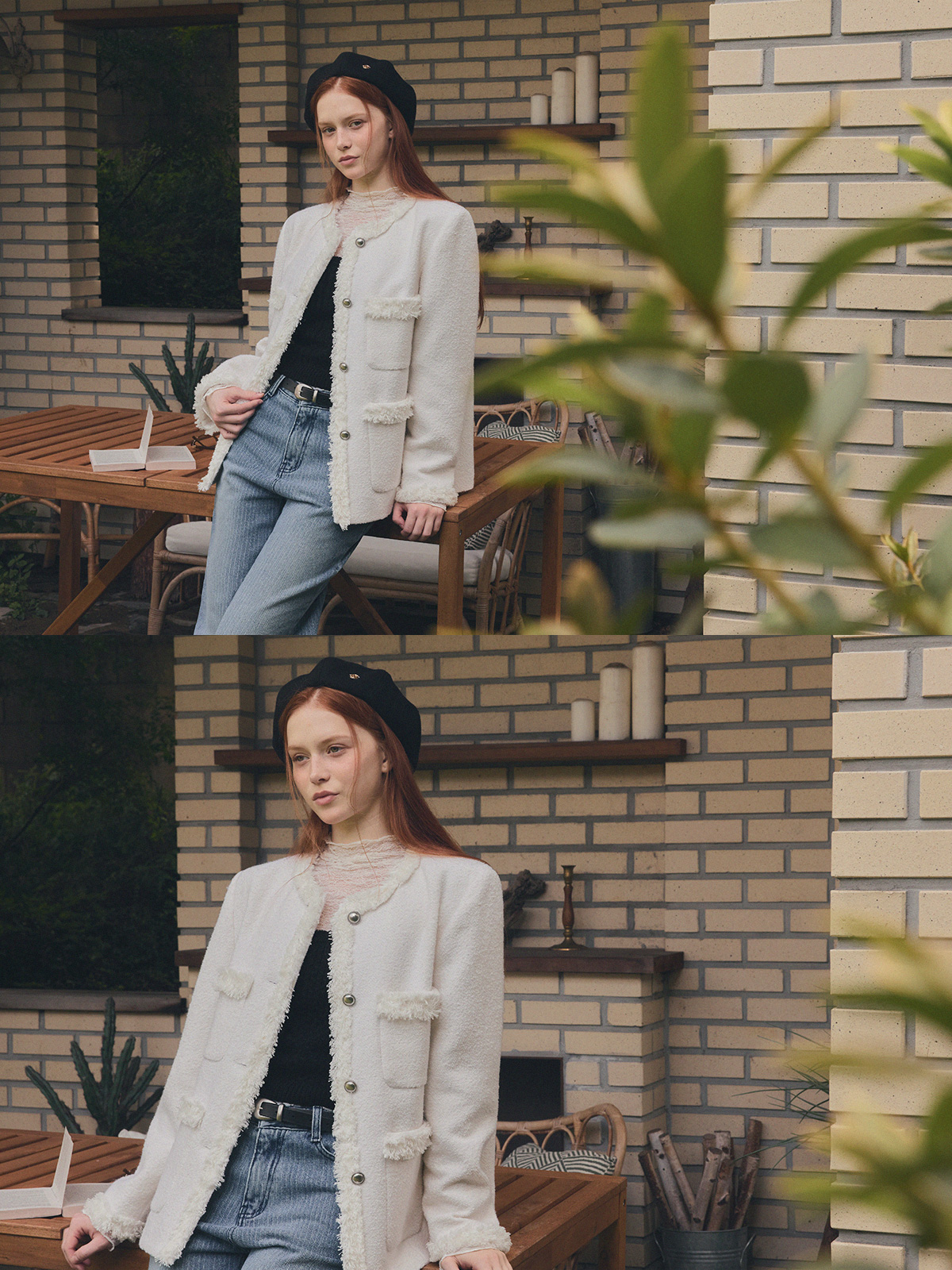Roer Pocket Fringe Tweed Jacket