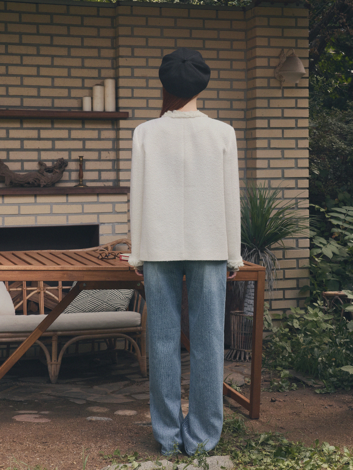 Roer Pocket Fringe Tweed Jacket