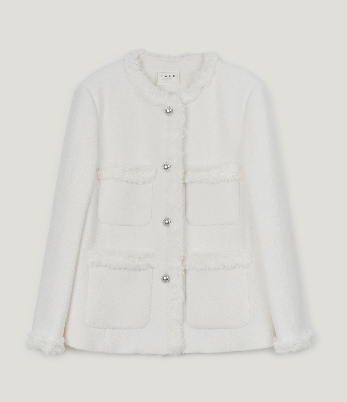 Roer Pocket Fringe Tweed Jacket