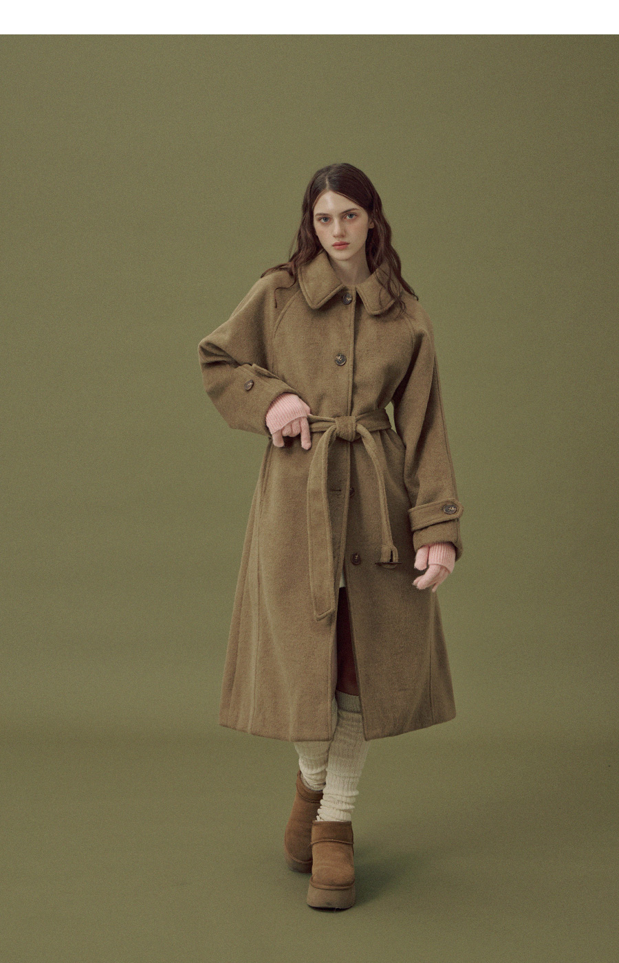 【Atelier Edition】 Pin-tuck Raglan Coat 2色 ★送料関税込み COTTON DOUBLE KNIT TUCKED CREW NECK LS-コットンダブルニット