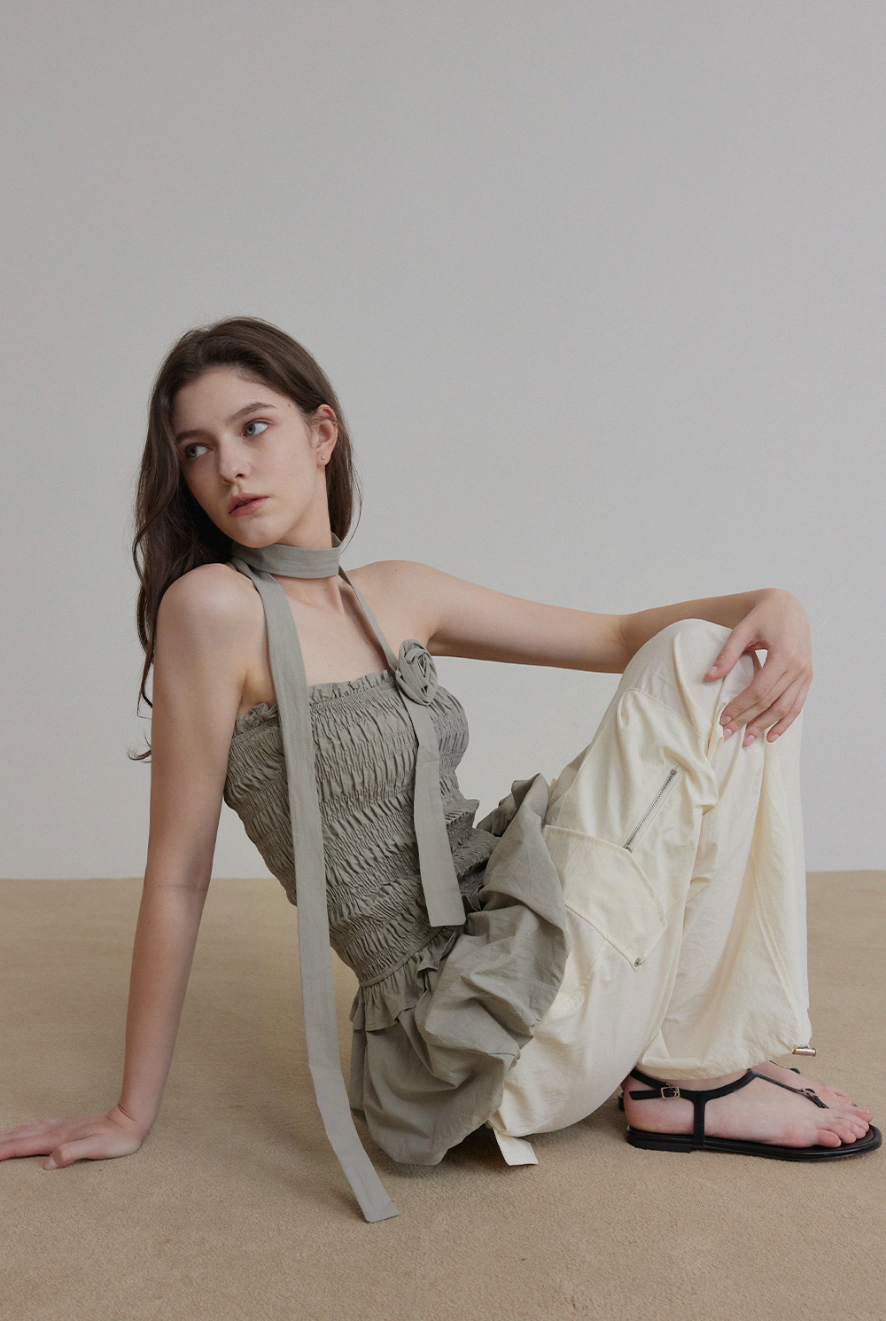【2plan】Lilyge Corduroy Rivet Parachute Pants MUSINSA | TWEE Stone Rivet Banding Cargo Parachute Pants