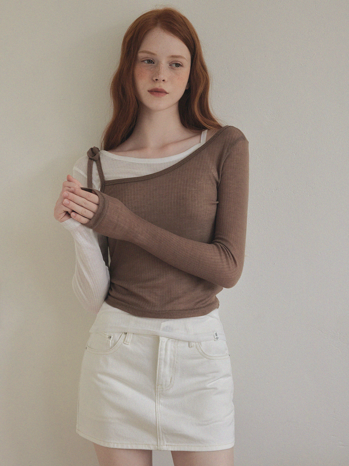 Moti Basic Cotton Low-Rise Skirt