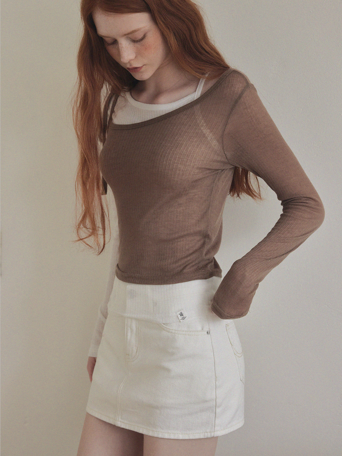 Moti Basic Cotton Low-Rise Skirt