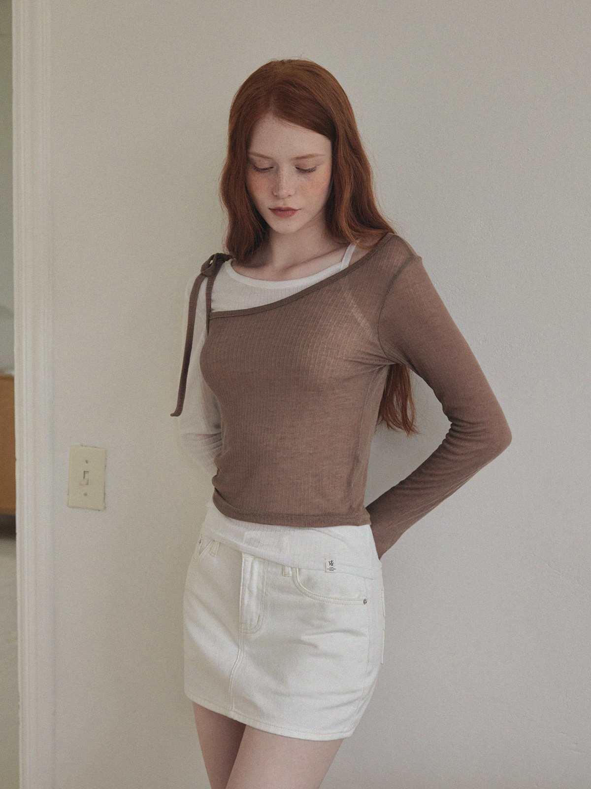 Moti Basic Cotton Low-Rise Skirt