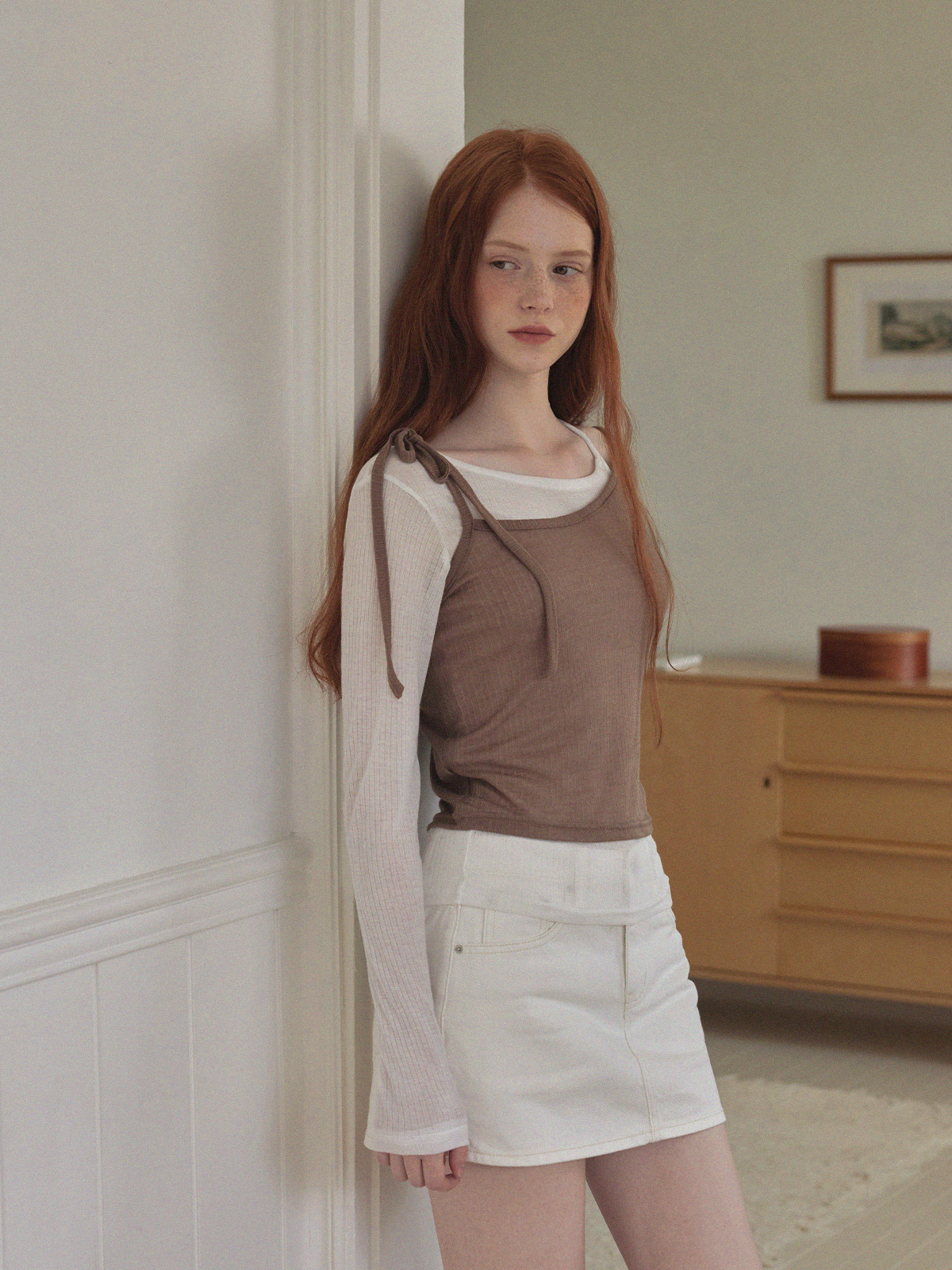 Moti Basic Cotton Low-Rise Skirt