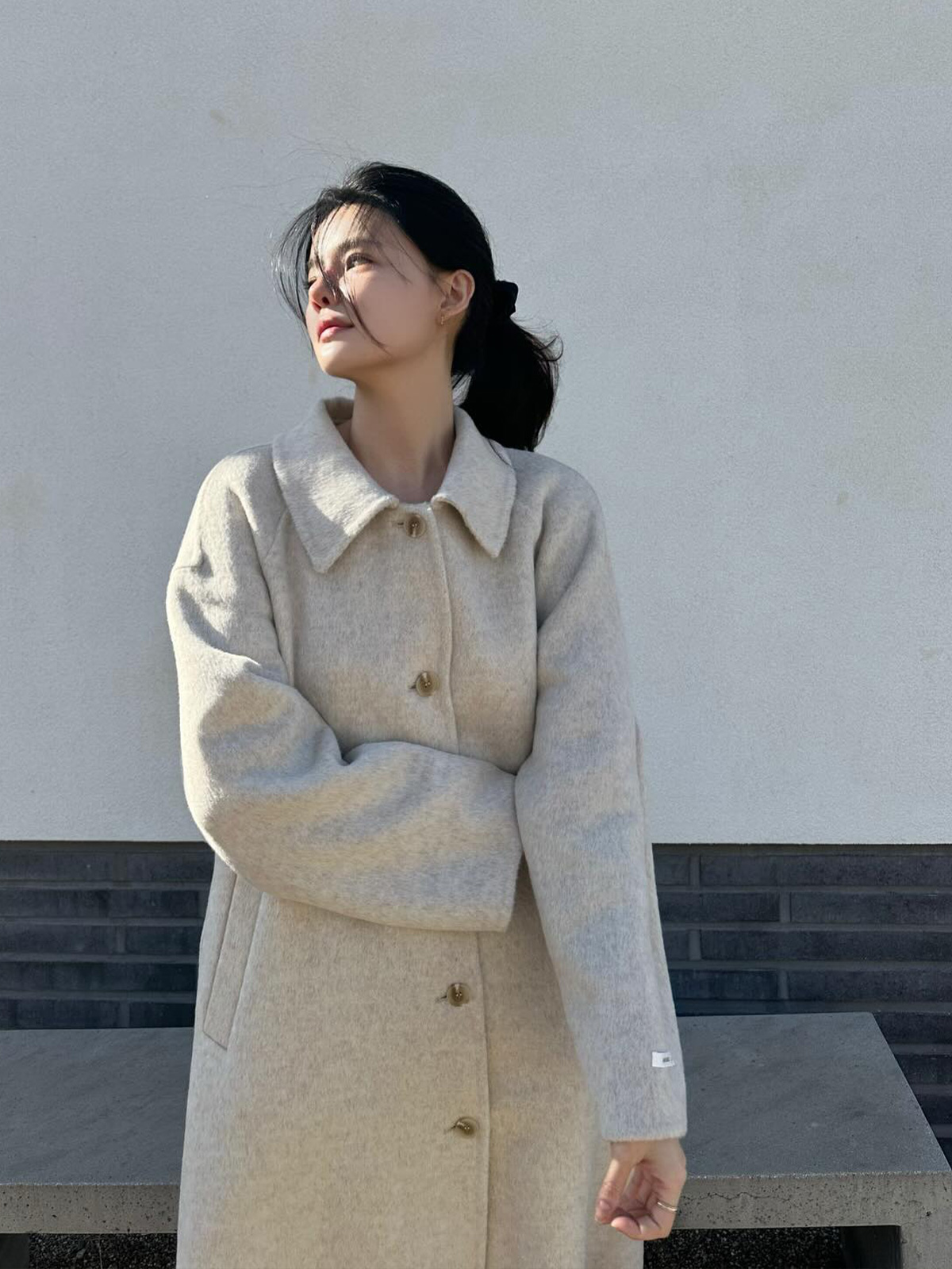 Poiten Balmacaan Handmade Long Coat (Strap Set)