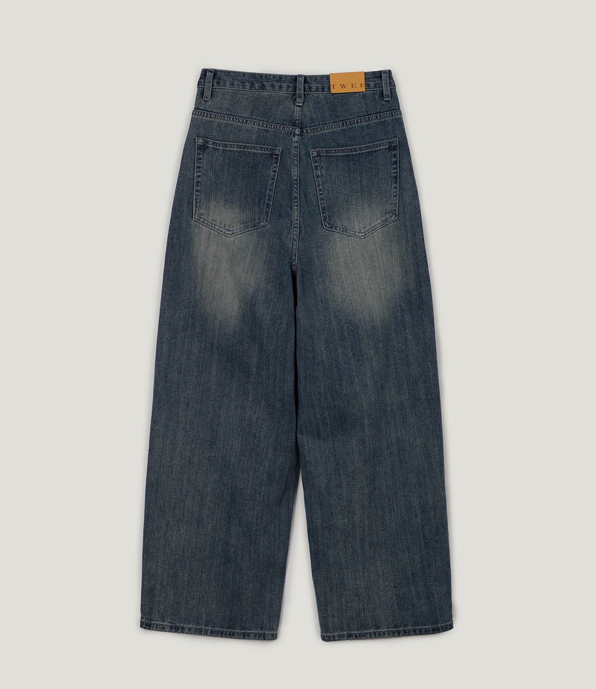 Retel Washed Wide Long Denim Pants