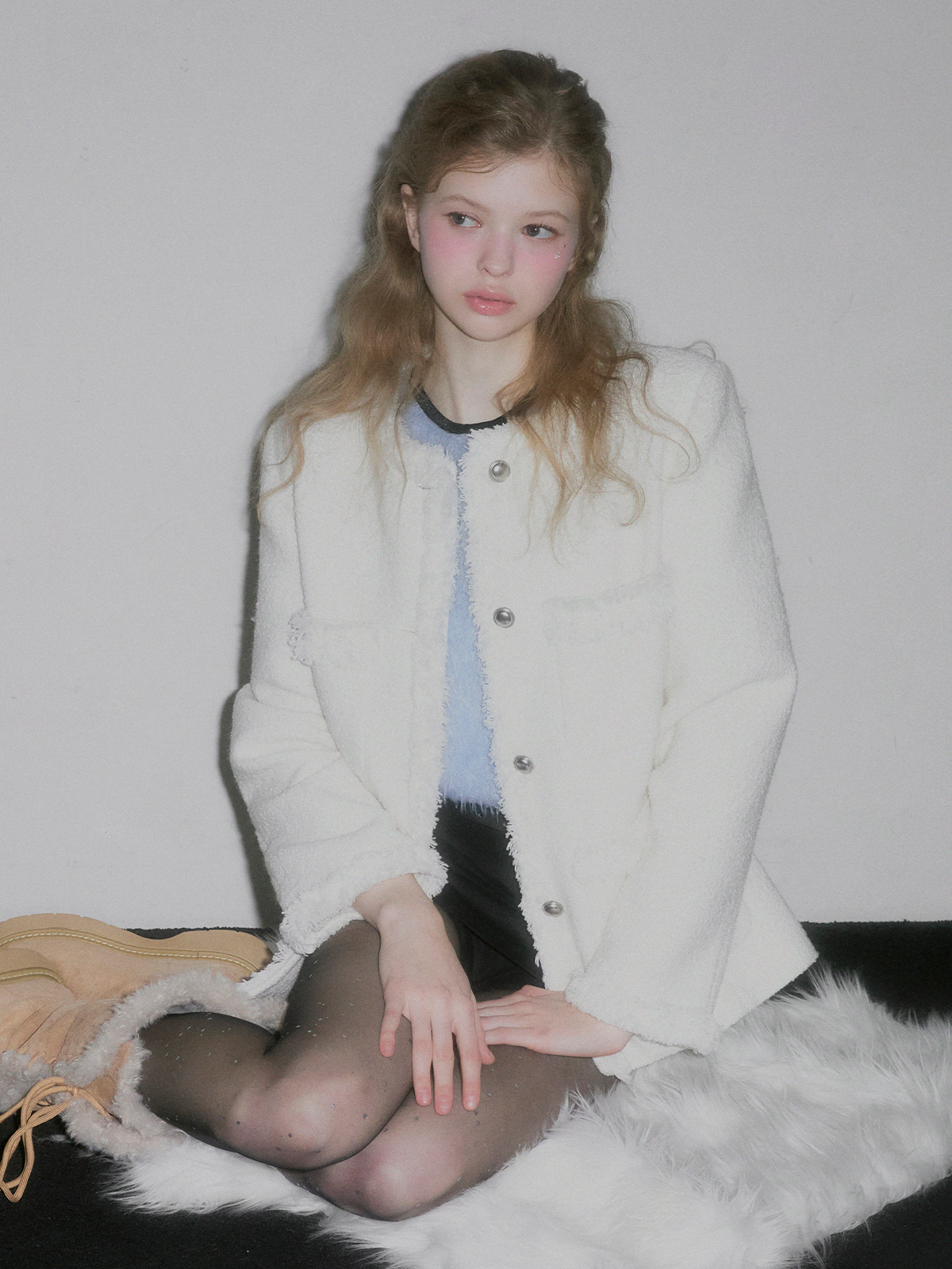 Roer Pocket Fringe Tweed Jacket