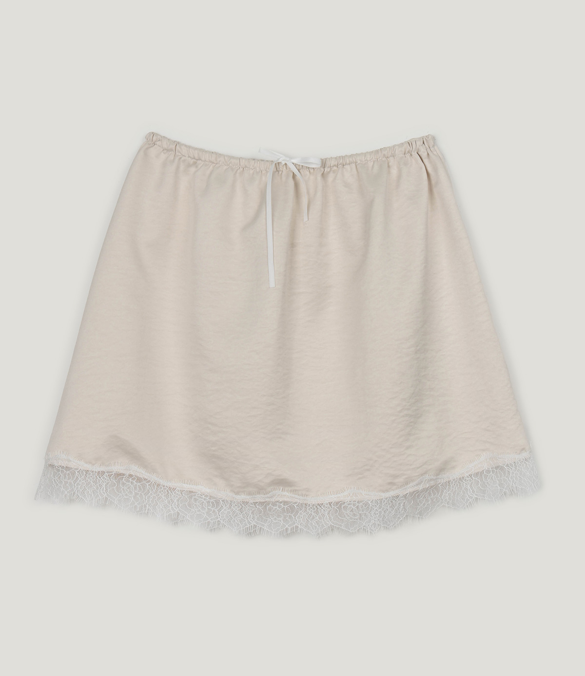 Julit Satin Lace Mini Skirt