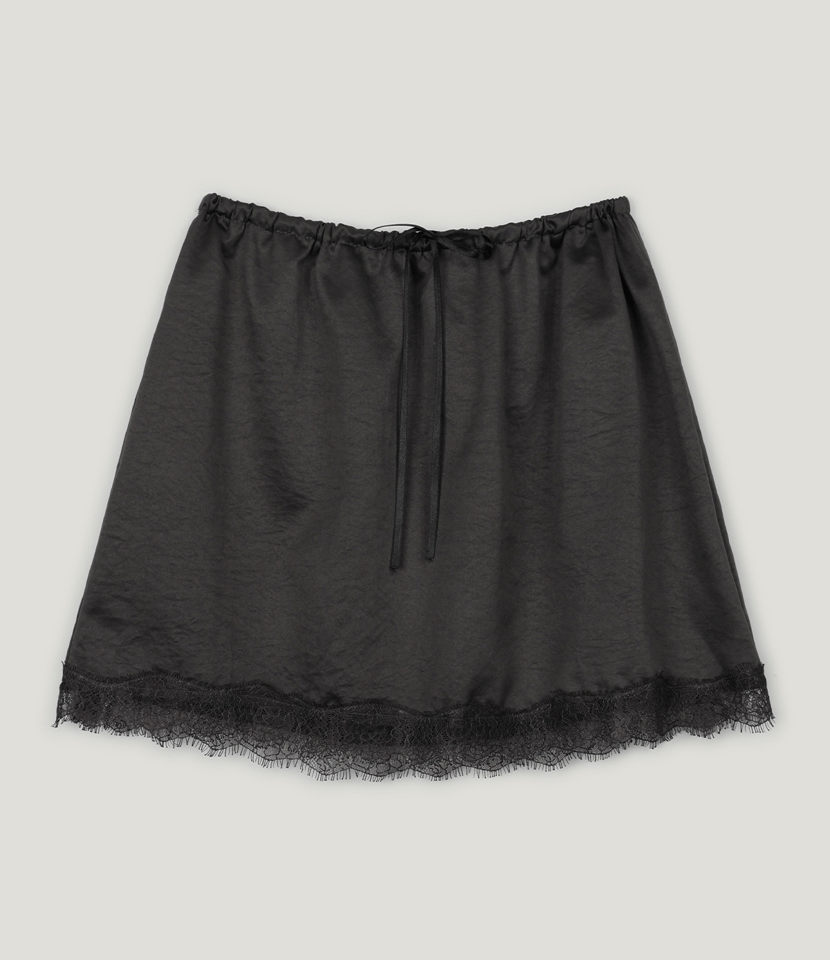 Julit Satin Lace Mini Skirt