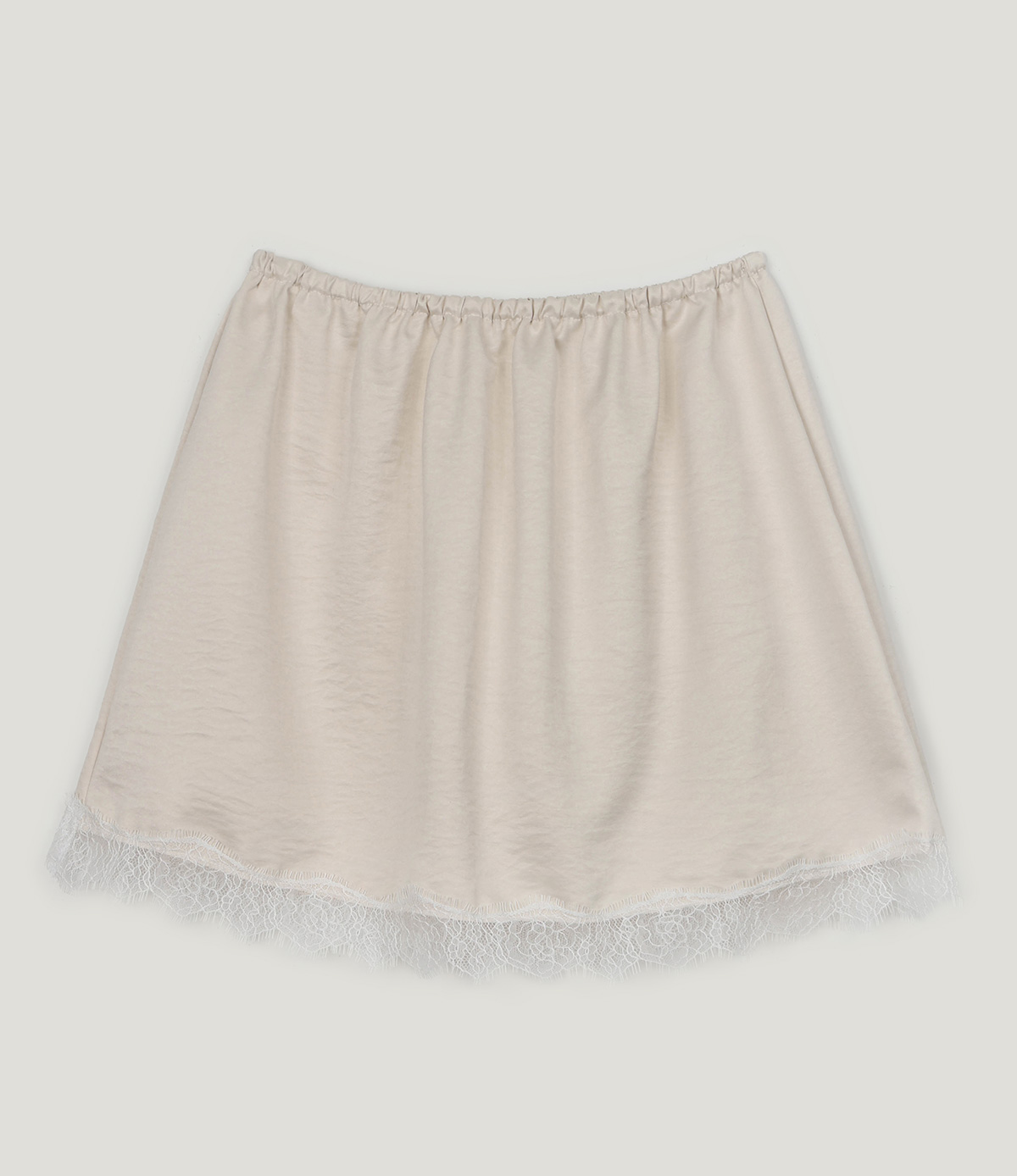 Julit Satin Lace Mini Skirt