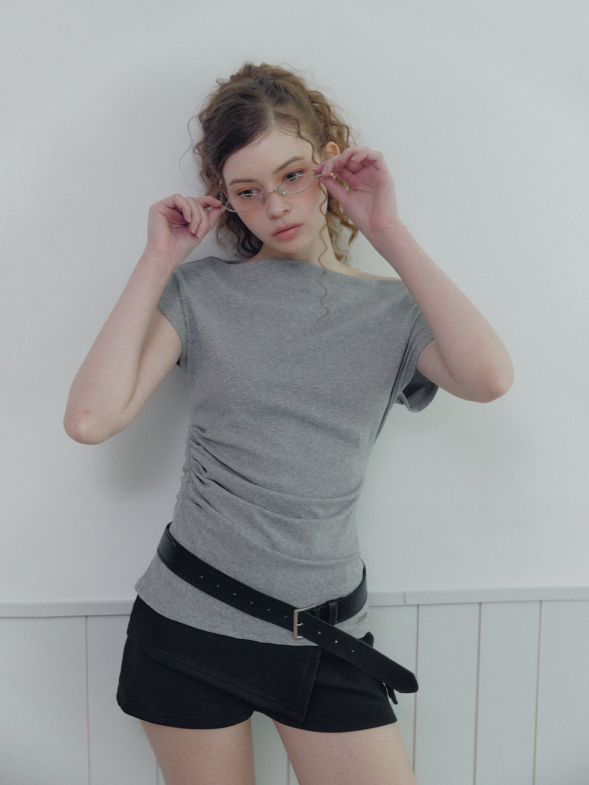 Hevit Button Skirt Shorts