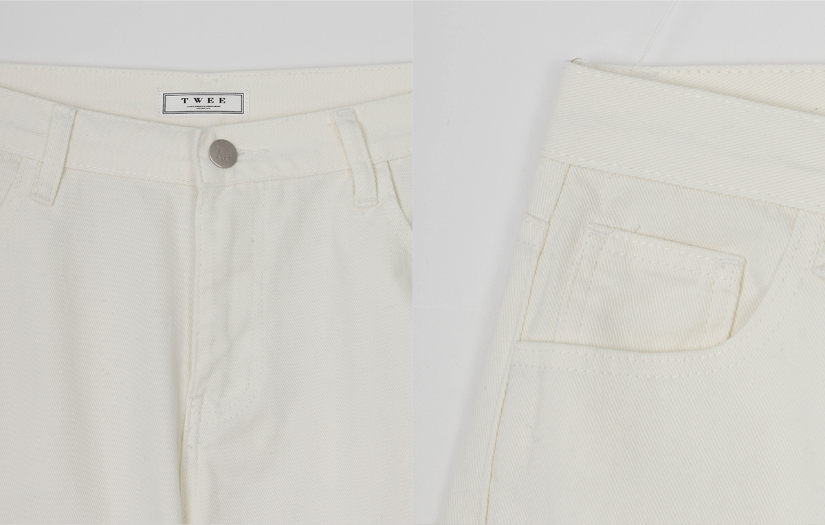 TWEE Pellit basic semi-wide long pants - Fabric and construction close-up