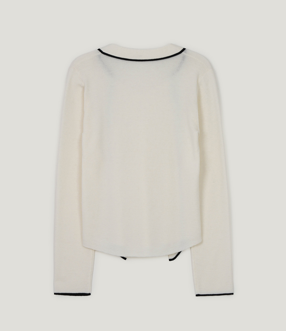 TWEE Poril contrast tie long sleeve knit - Product detail view