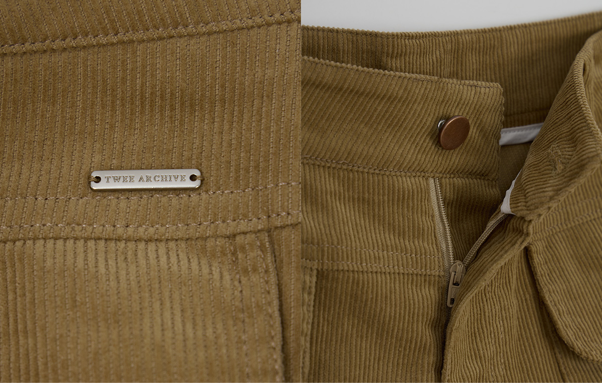 TWEE Nutt big pocket corduroy shorts - Fabric and construction close-up
