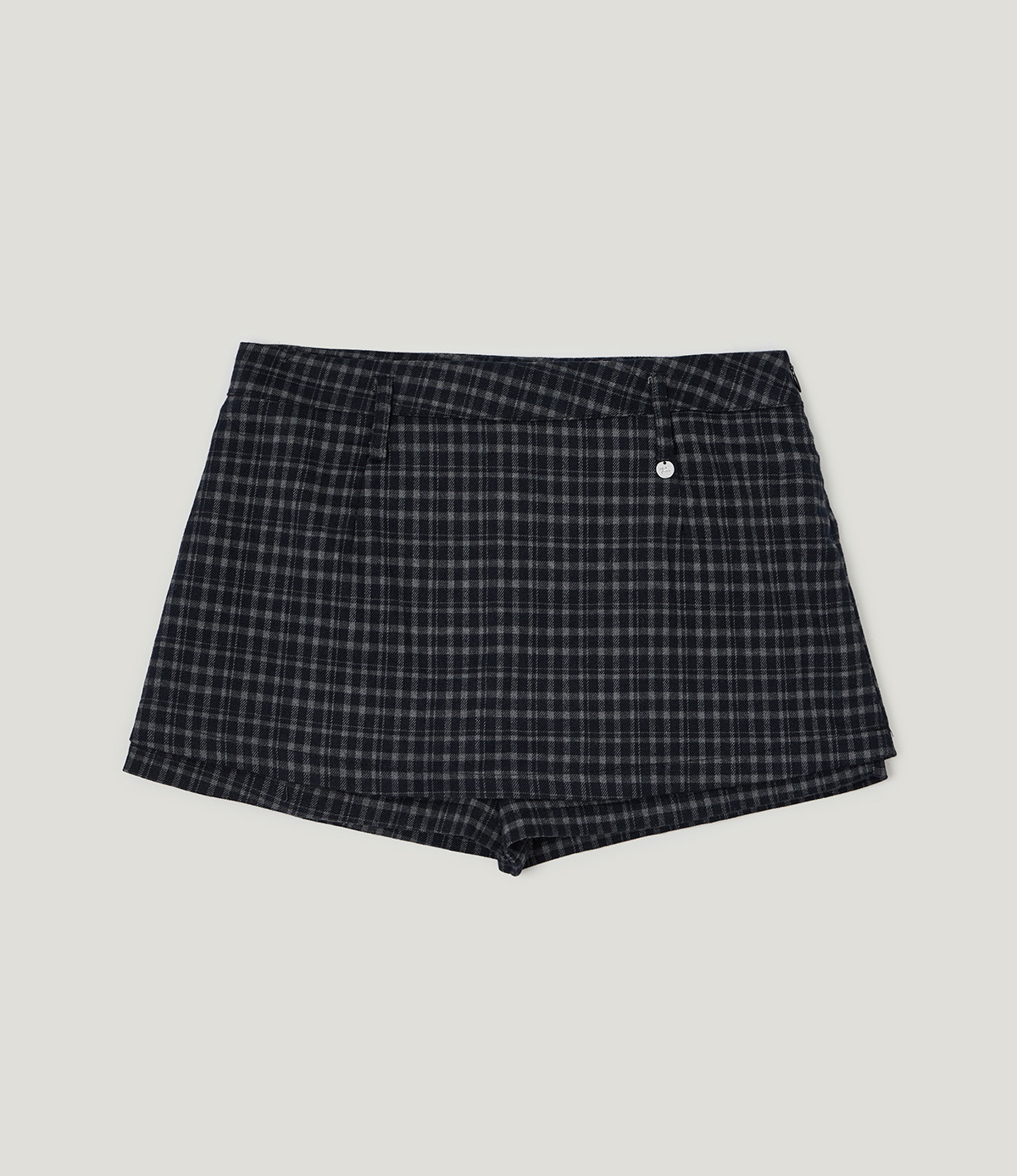 TWEE Baset check mini skirt shorts - Product detail view