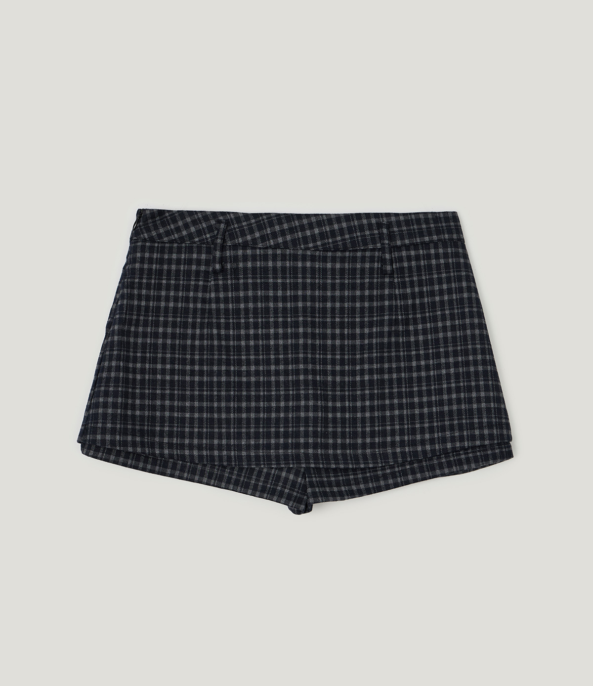 TWEE Baset check mini skirt shorts - Product detail view