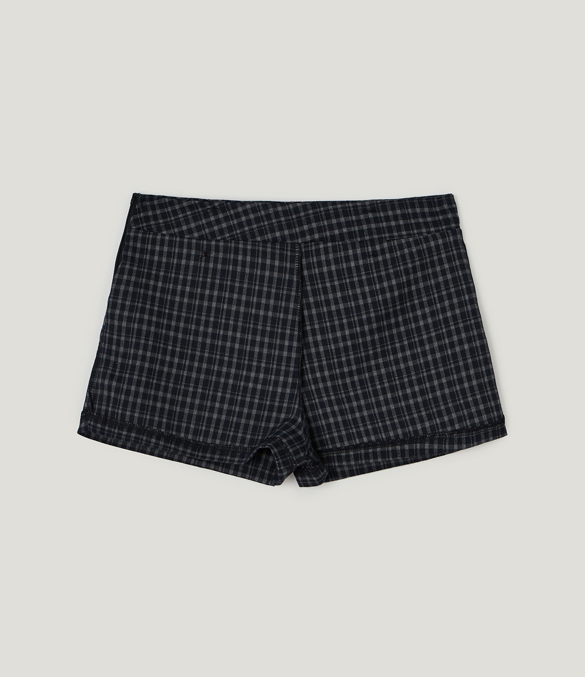 TWEE Baset check mini skirt shorts - Product detail view