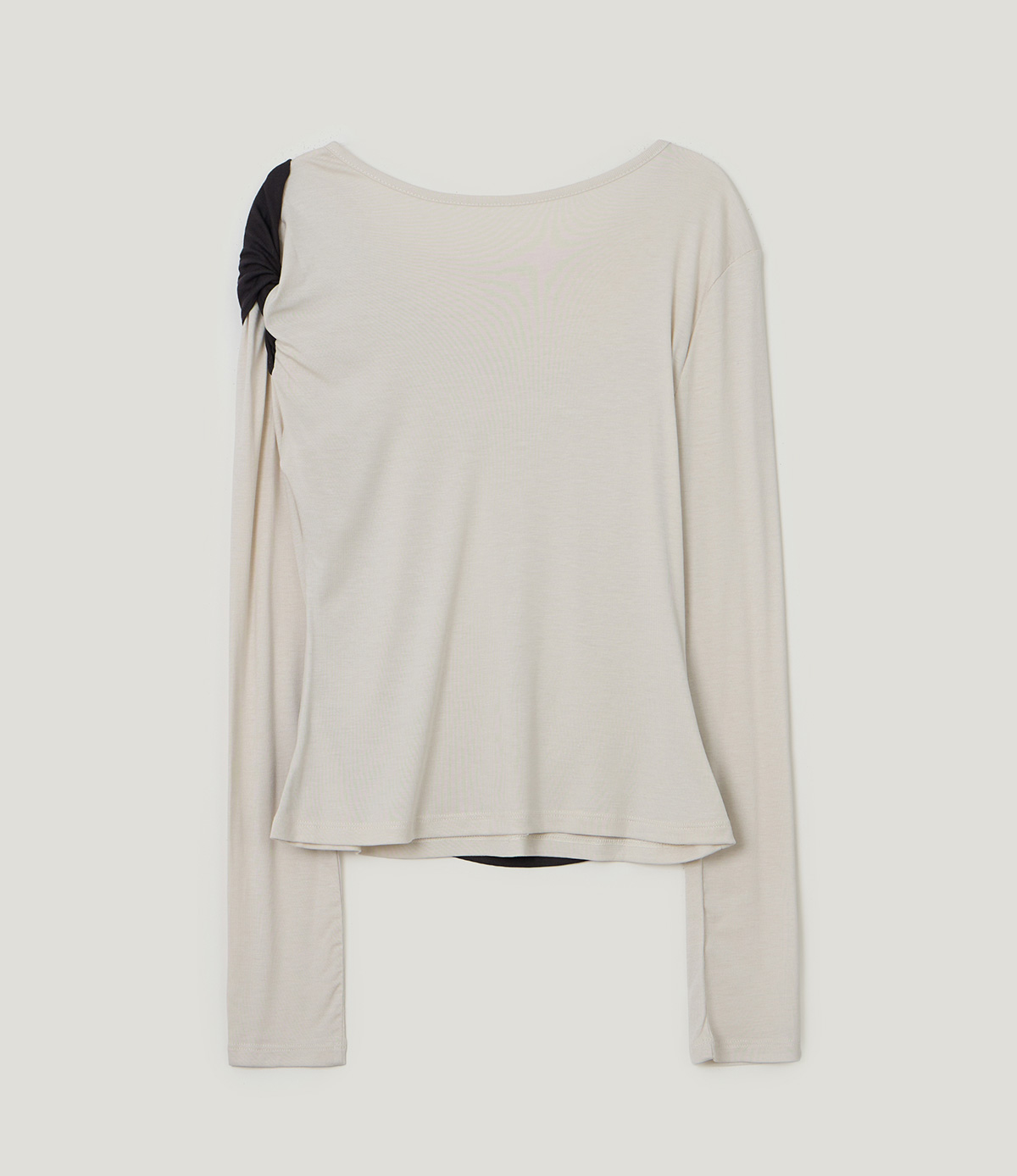 TWEE Muen asymmetric shoulder layered long sleeve T-shirt - Product detail view