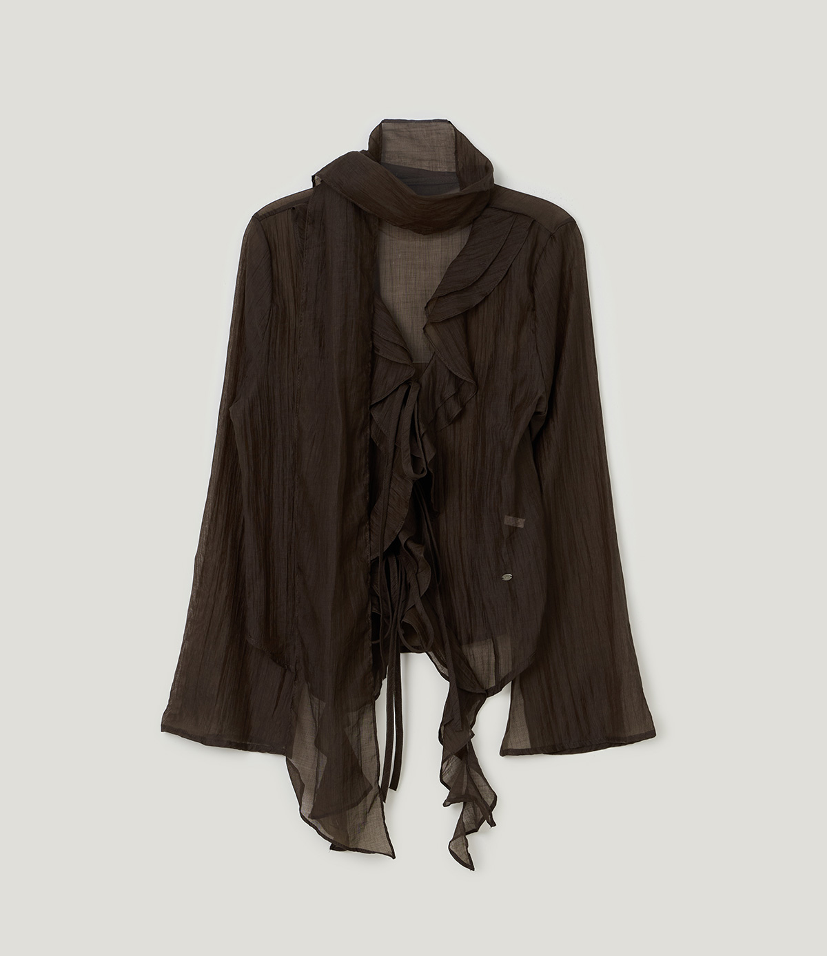 TWEE Torel ruffle chiffon blouse (strap set) - Product detail view