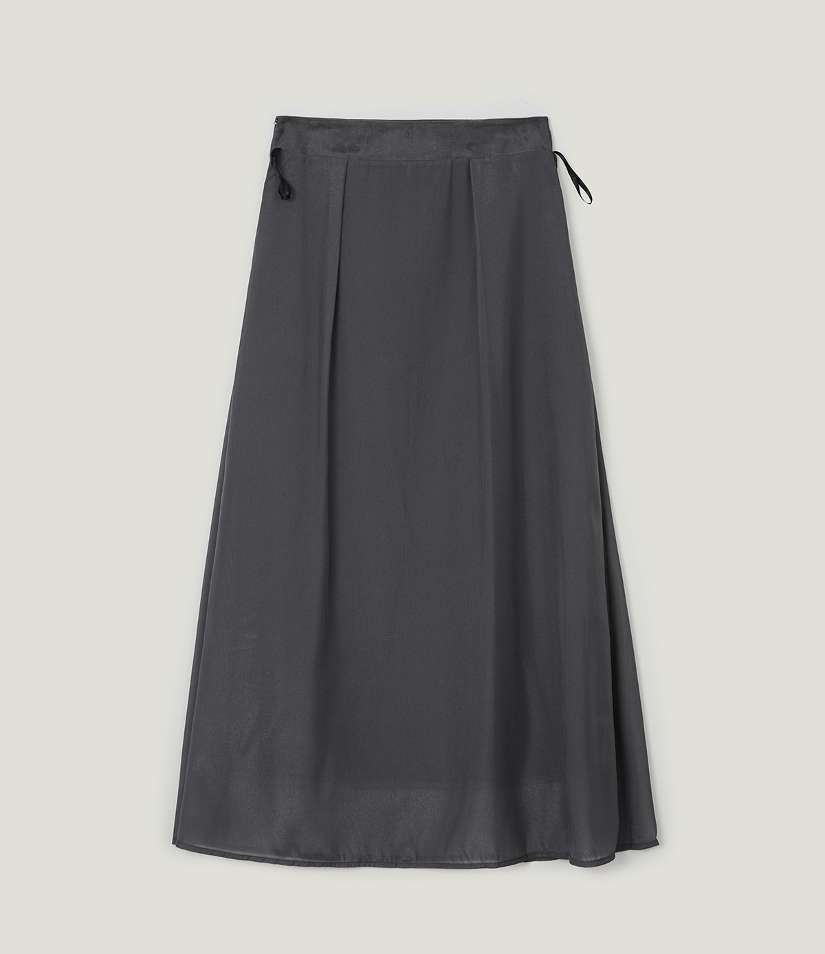 TWEE Benz organza layered suede long skirt - Product detail view