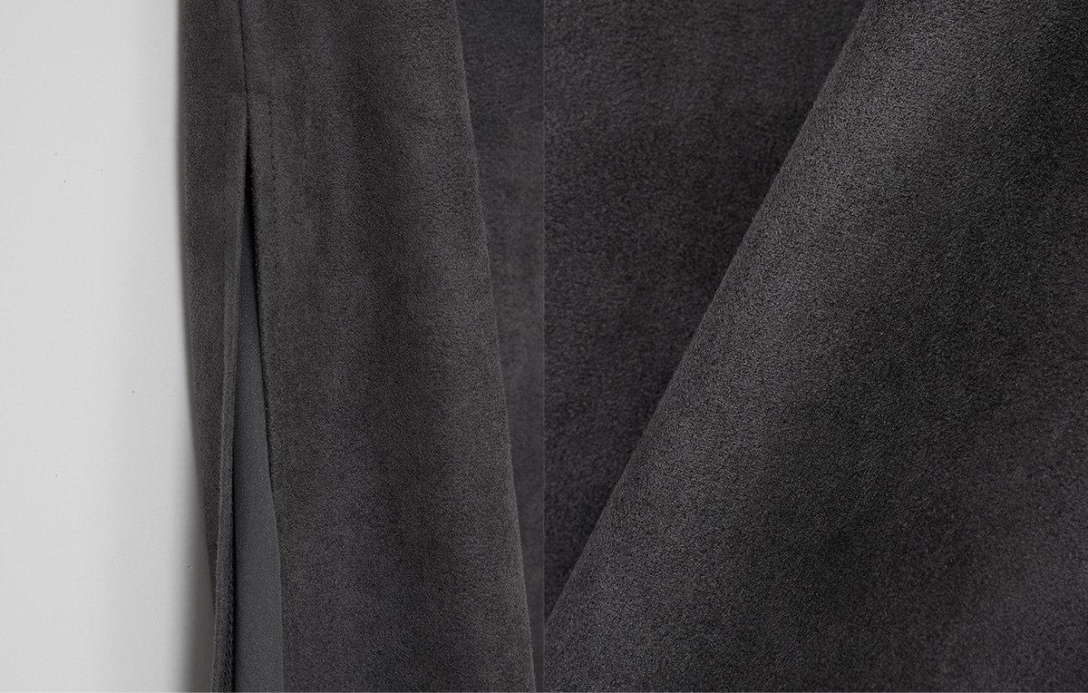 TWEE Benz organza layered suede long skirt - Fabric and construction close-up