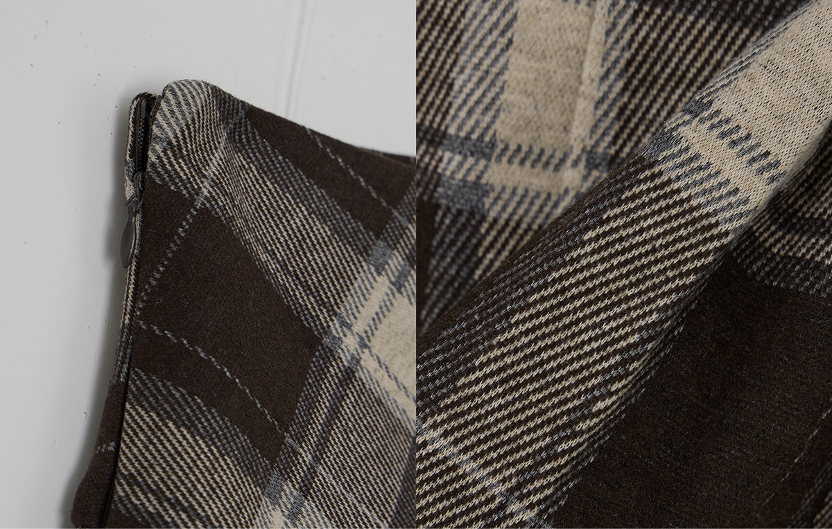 TWEE Rezon check pleated mini skirt - Fabric and construction close-up