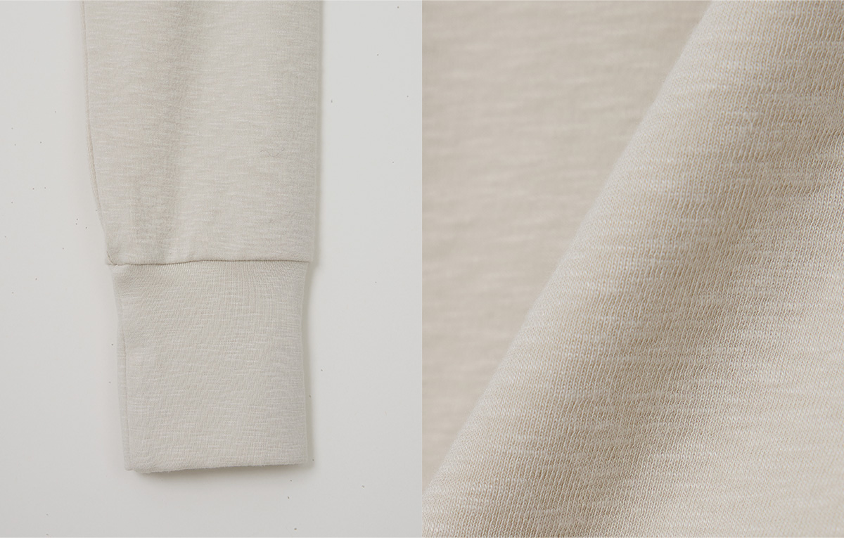 TWEE Leso eyelet shirring loose-fit long sleeve T-shirt - Fabric and construction close-up