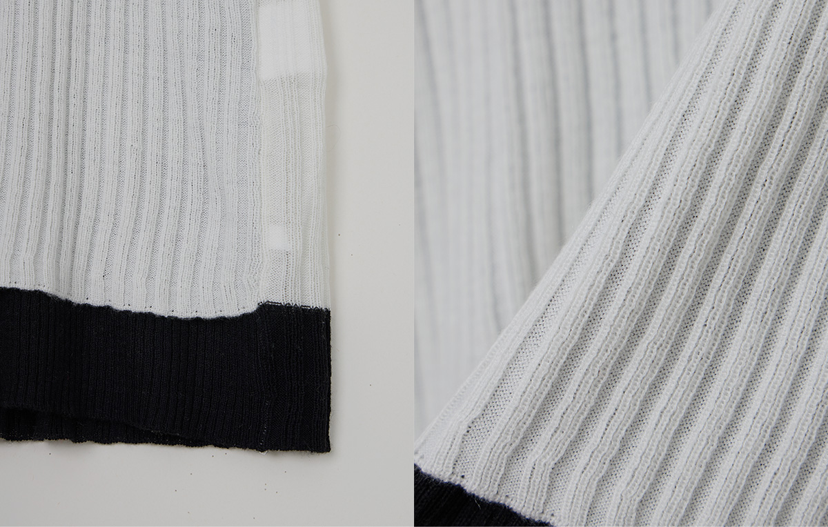 TWEE Besit halter layered long sleeve knit - Fabric and construction close-up