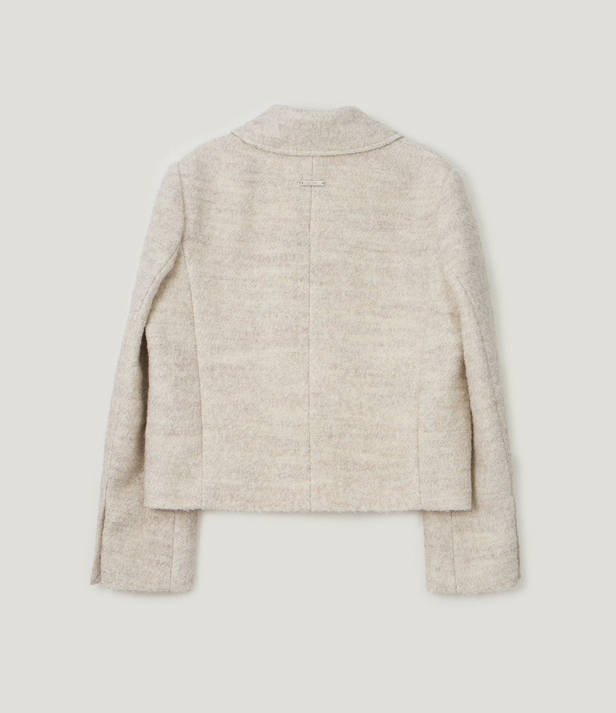 TWEE Wools collar cropped long sleeve jacket - Product detail view