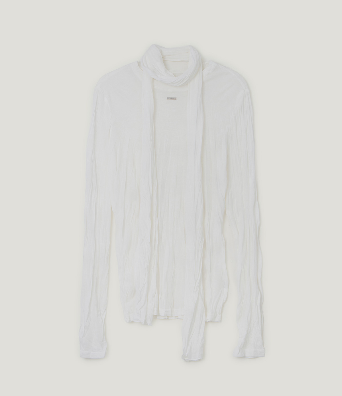 TWEE Toen wrinkle round neck long sleeve T-shirt (strap set) - Product detail view