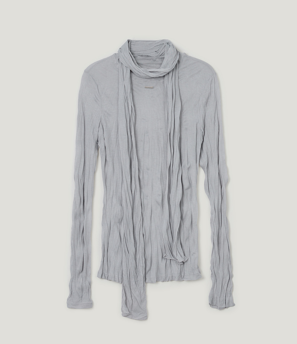 TWEE Toen wrinkle round neck long sleeve T-shirt (strap set) - Product detail view
