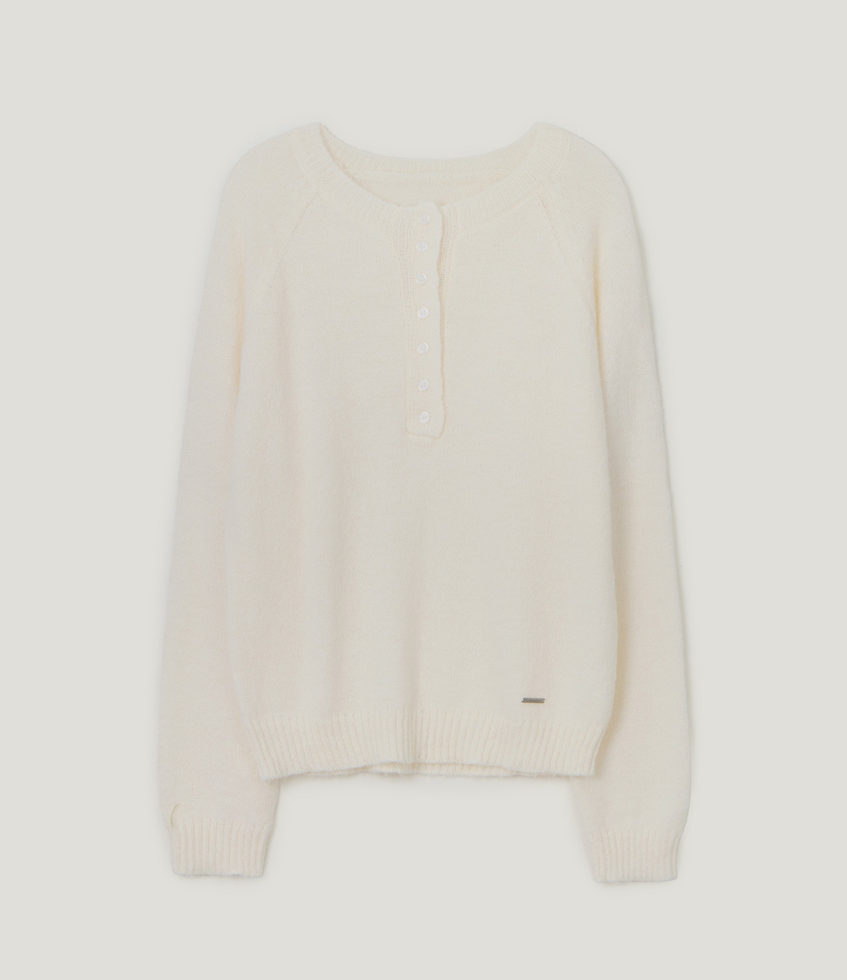 TWEE Pomki button brushed long sleeve knit - Product detail view