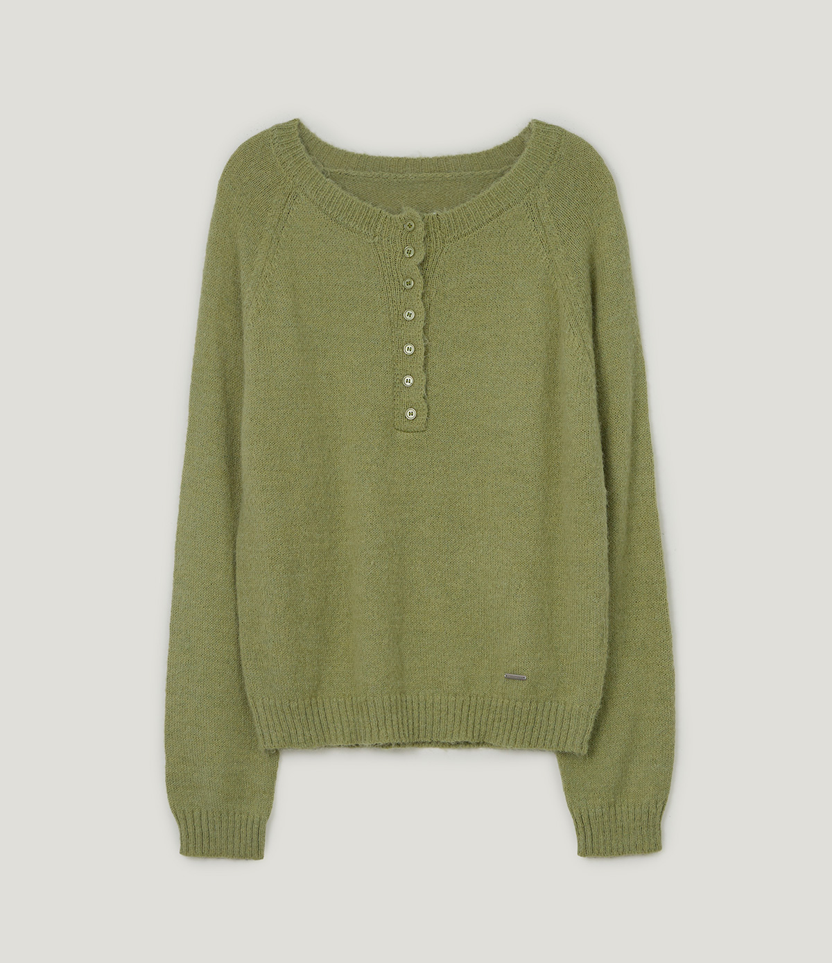 TWEE Pomki button brushed long sleeve knit - Product detail view