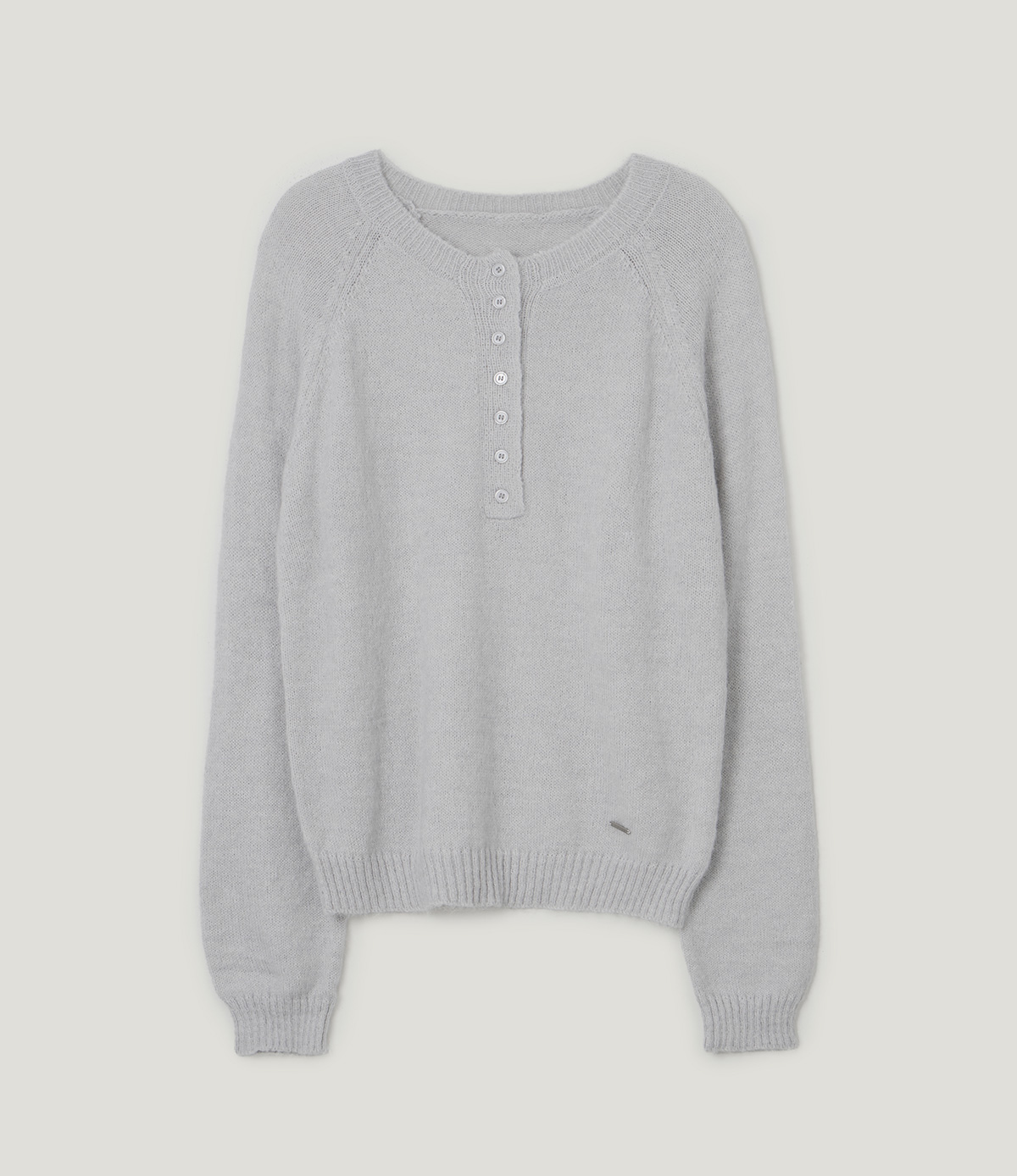 TWEE Pomki button brushed long sleeve knit - Product detail view
