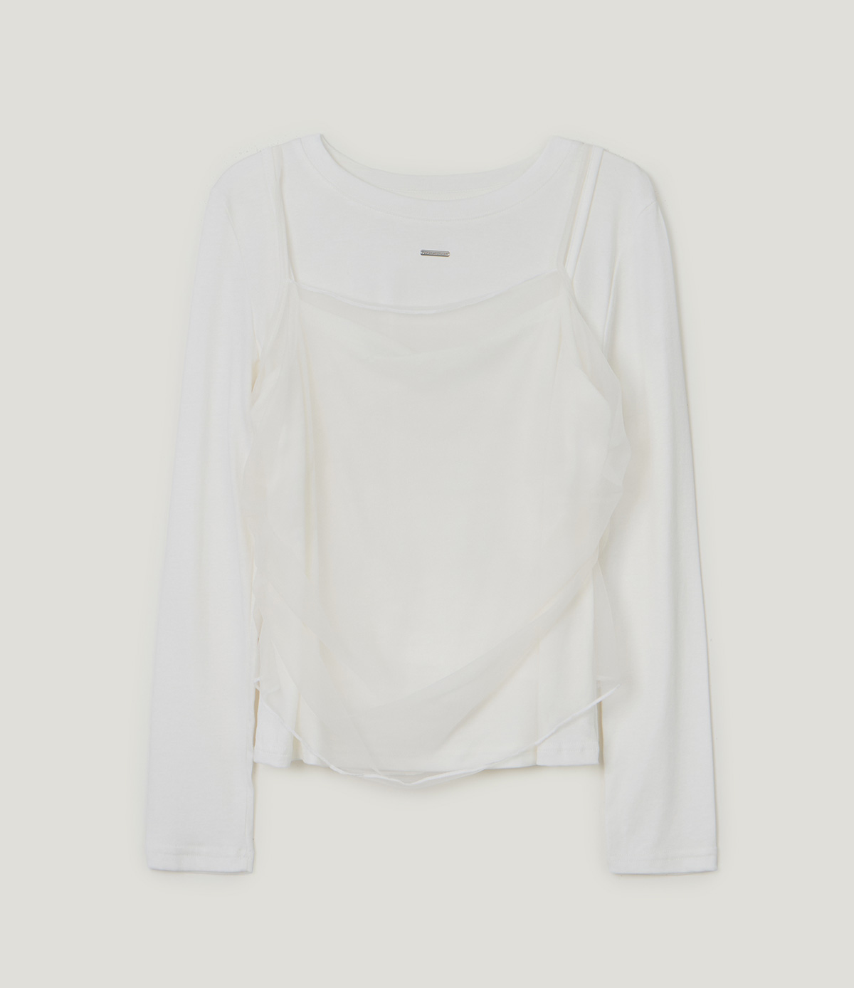 TWEE Bern organza sleeveless long sleeve T-shirt set - Product detail view