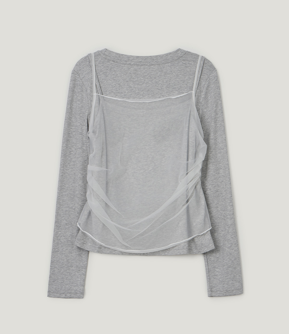 TWEE Bern organza sleeveless long sleeve T-shirt set - Product detail view