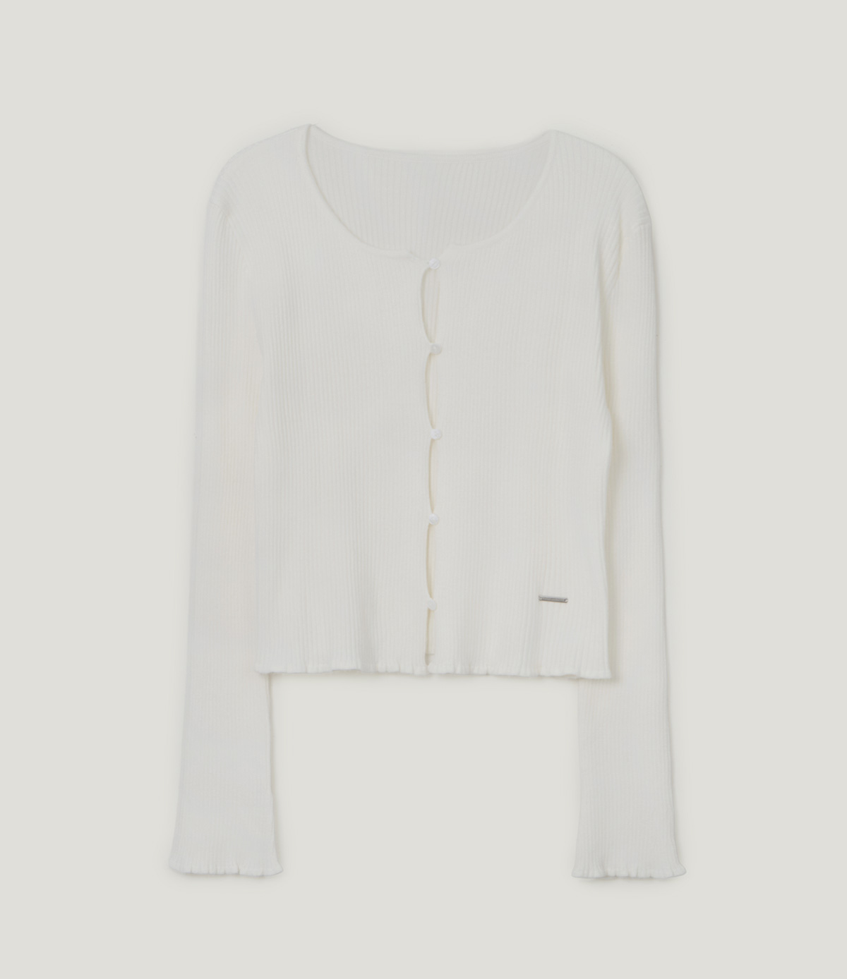 TWEE Hipston button ribbed knit long sleeve cardigan - Product detail view