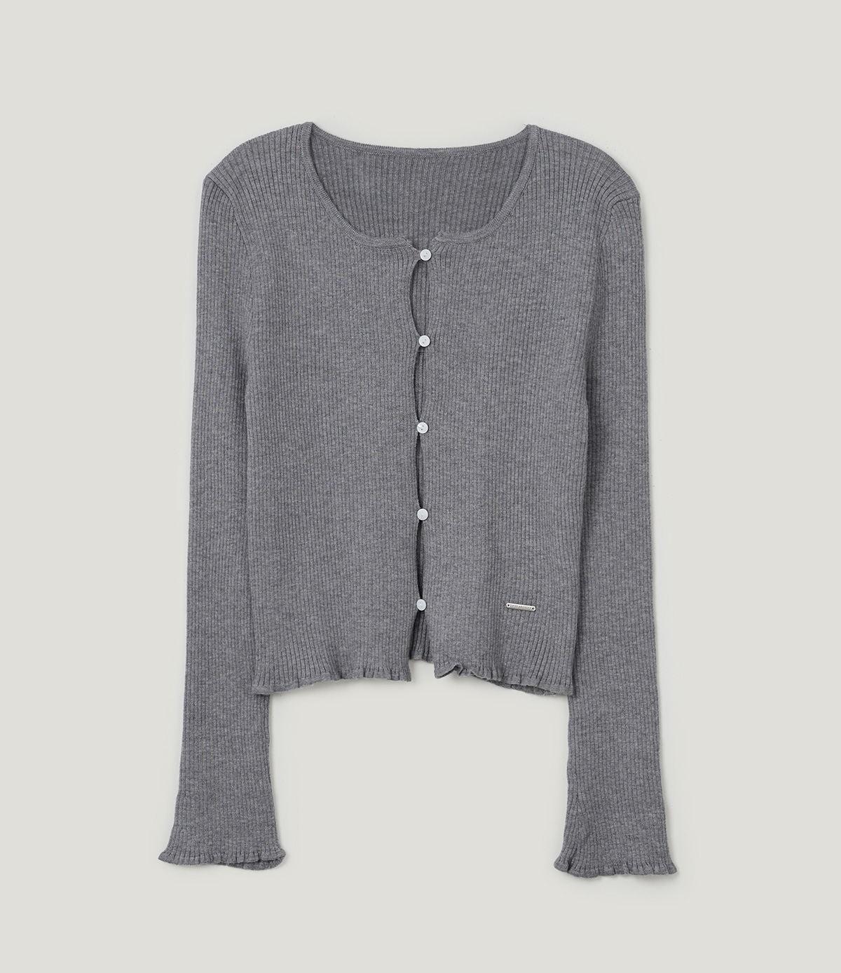 TWEE Hipston button ribbed knit long sleeve cardigan - Product detail view
