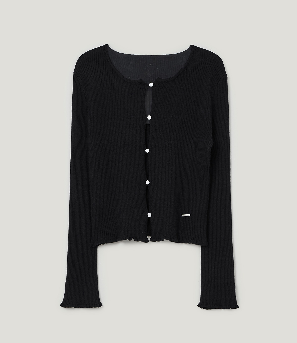 TWEE Hipston button ribbed knit long sleeve cardigan - Product detail view
