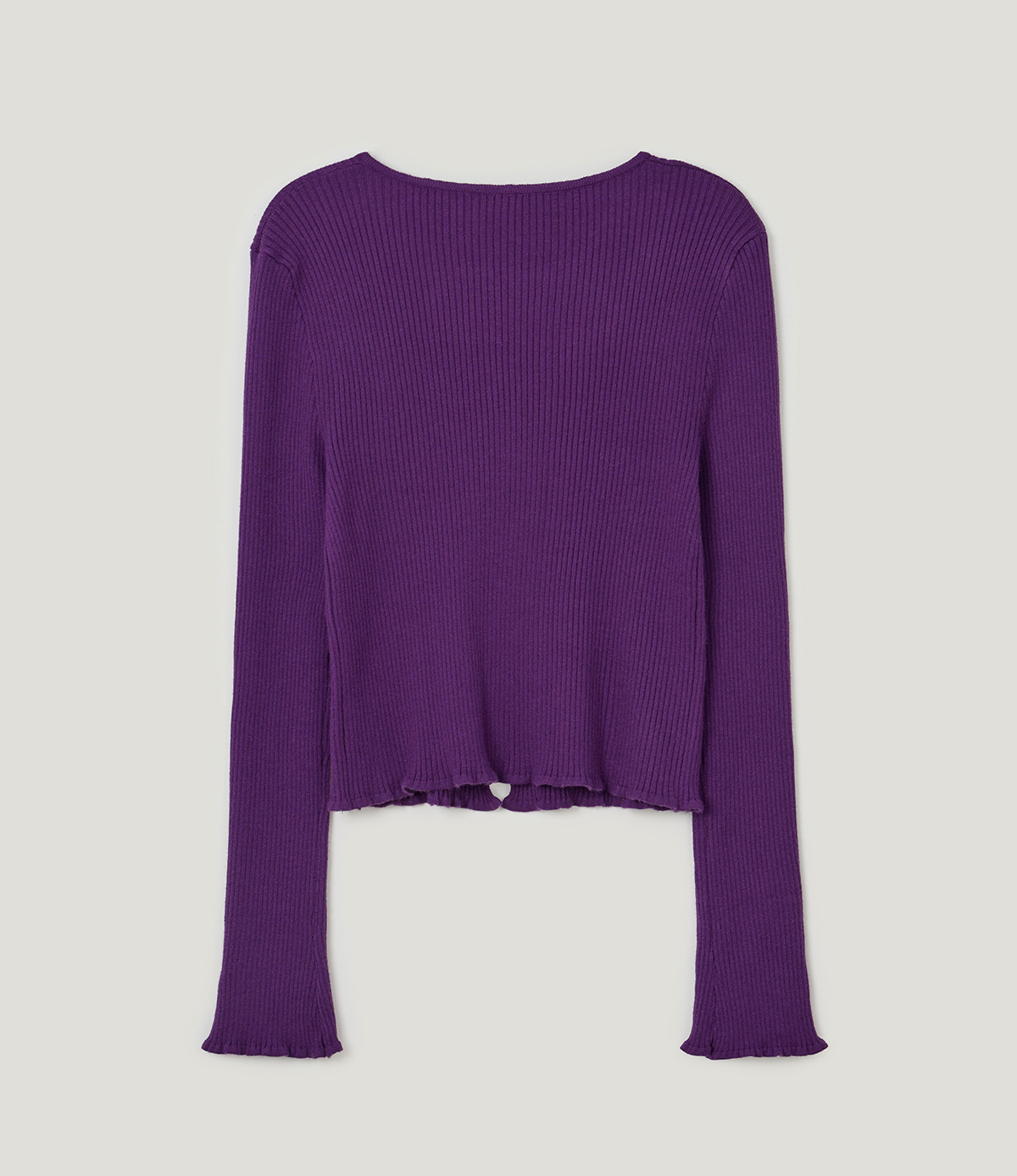 TWEE Hipston button ribbed knit long sleeve cardigan - Product detail view