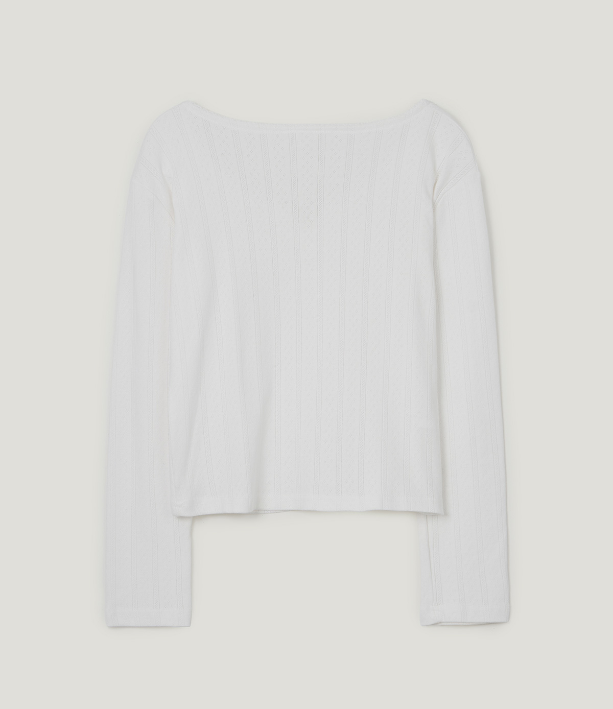 TWEE Wend punching lace strap long sleeve T-shirt - Product detail view