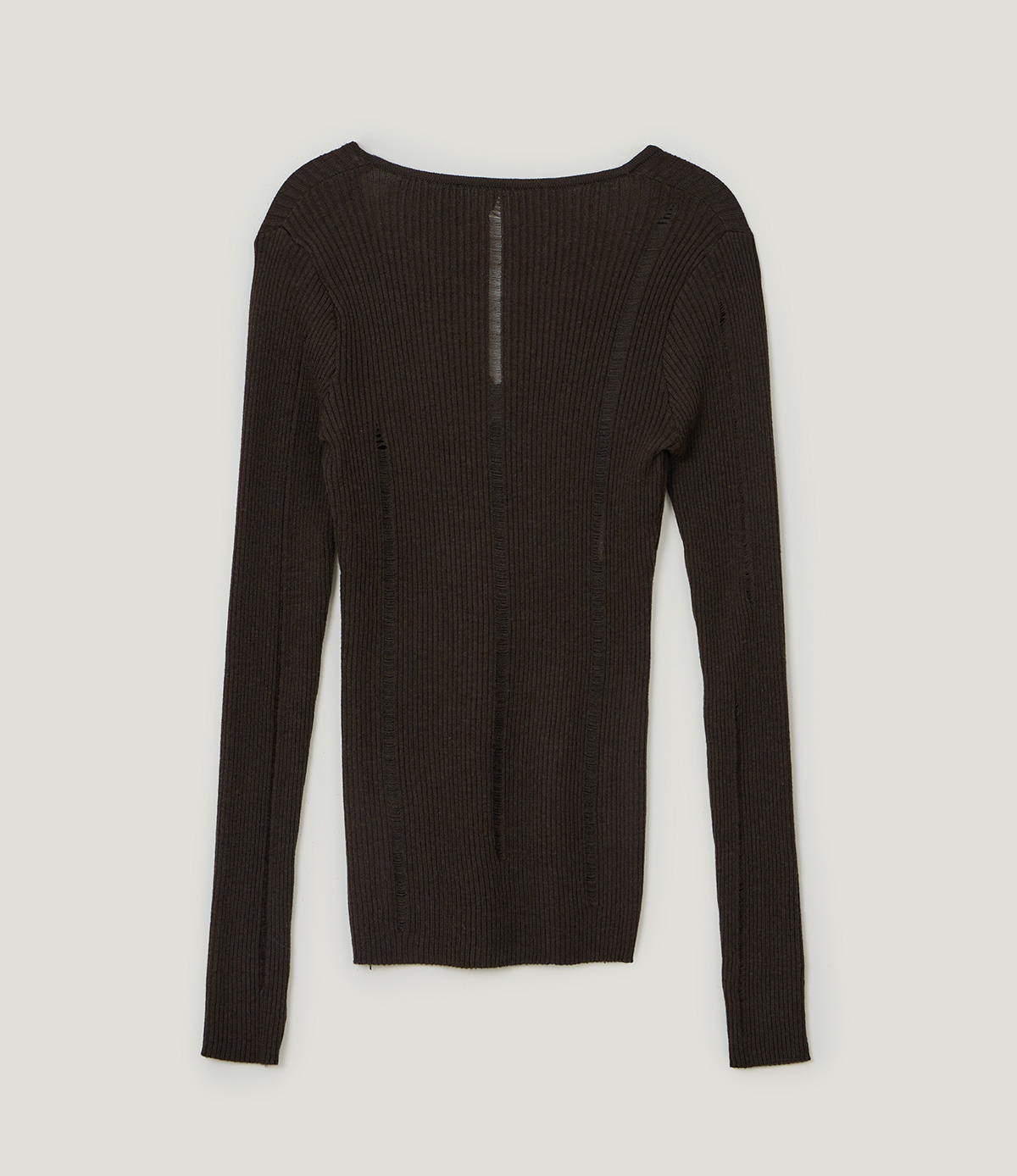 TWEE Peti vintage distressed V-neck long sleeve knit - Product detail view