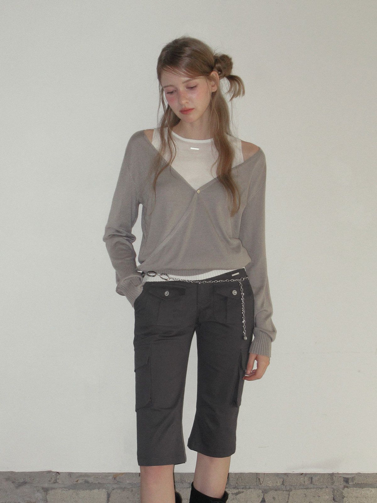 TWEE Kochel wave ring chain belt - Model styling view