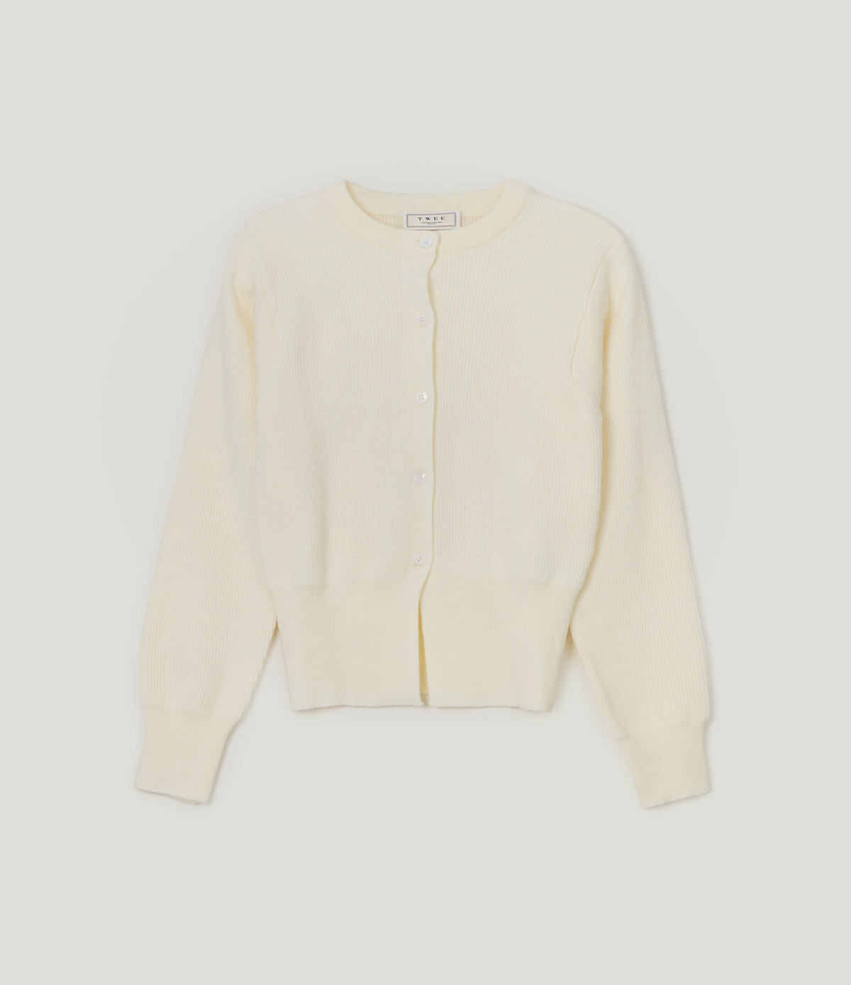 TWEE Coers round/V-neck long sleeve knit cardigan - Product detail view