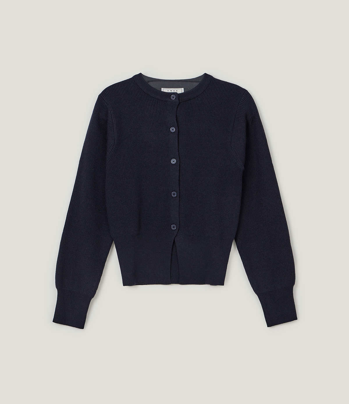 TWEE Coers round/V-neck long sleeve knit cardigan - Product detail view