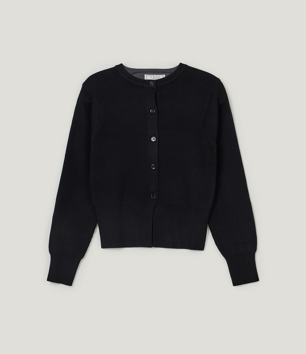 TWEE Coers round/V-neck long sleeve knit cardigan - Product detail view