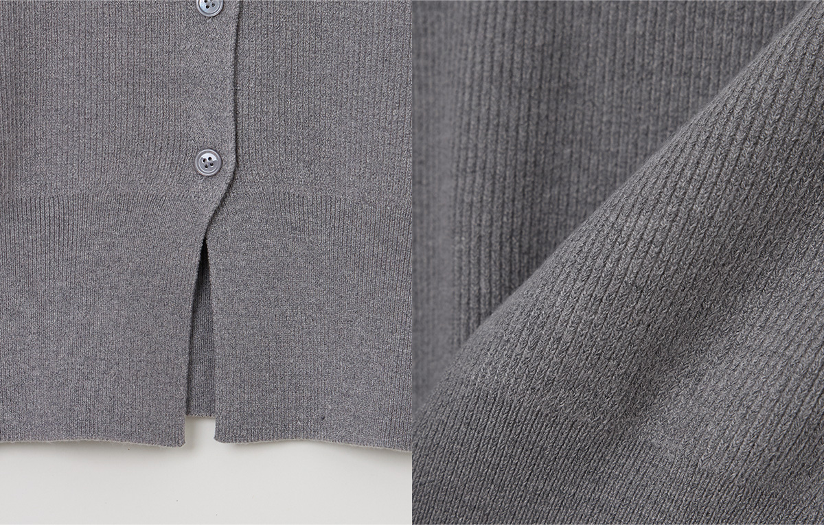 TWEE Coers round/V-neck long sleeve knit cardigan - Product detail view